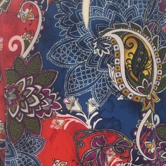 Nygard Bandana Paisley Dress Womens Plus Size 2X New Multicolor - Picture 6 of 10